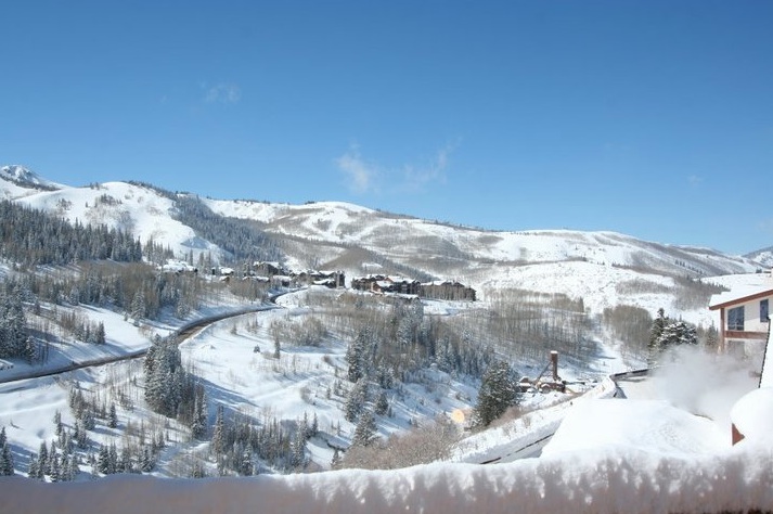 View from a balcony at Stein Eriksen Lodge