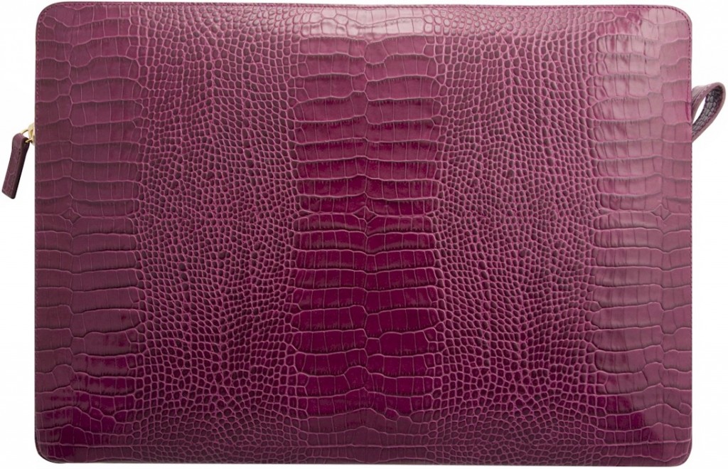 Smythson Damson laptop case