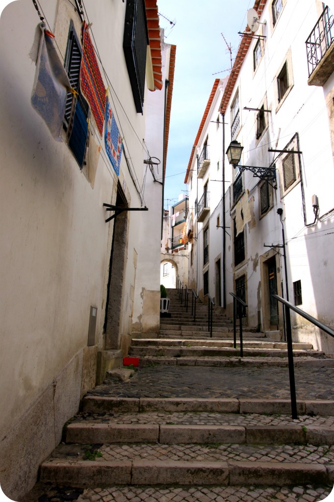 The tiny, colourful streets of Alfama in Lisbon