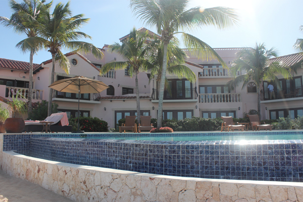 The Frangipani Beach Resort on Meads Bay. 