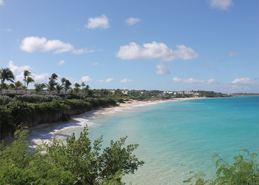 Overlooking Barnes Bay towards the villas at the Viceroy Anguilla. 