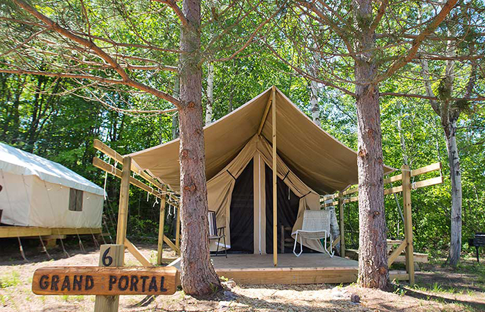 Glamping in Michigan: Safari Tent